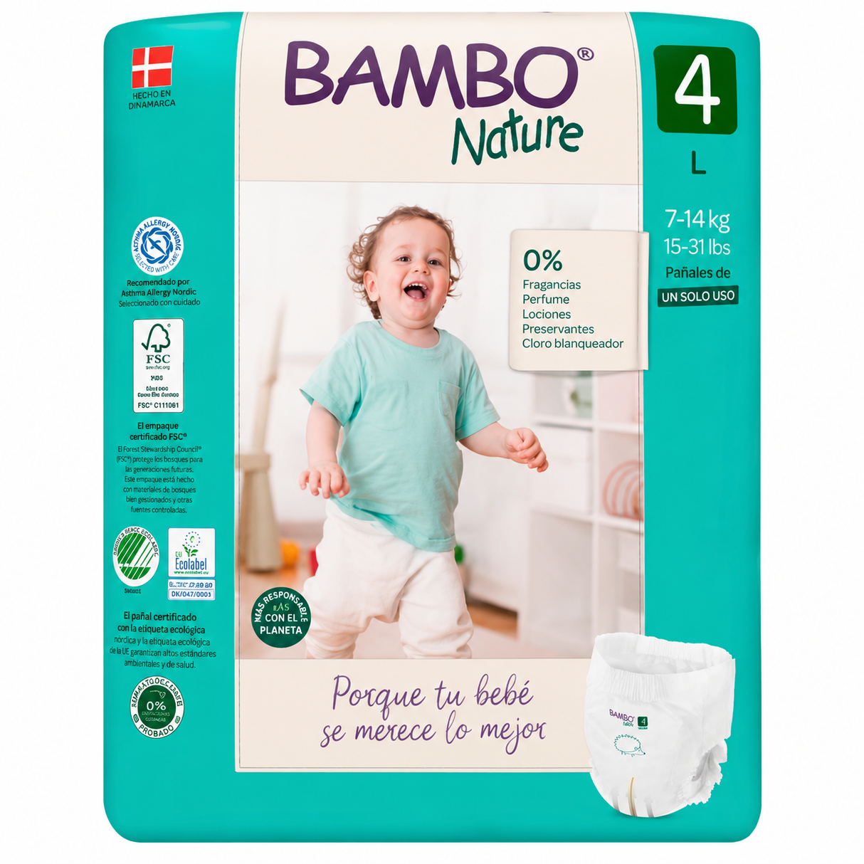 PAÑALES TALLA 4L BAMBO NATURE