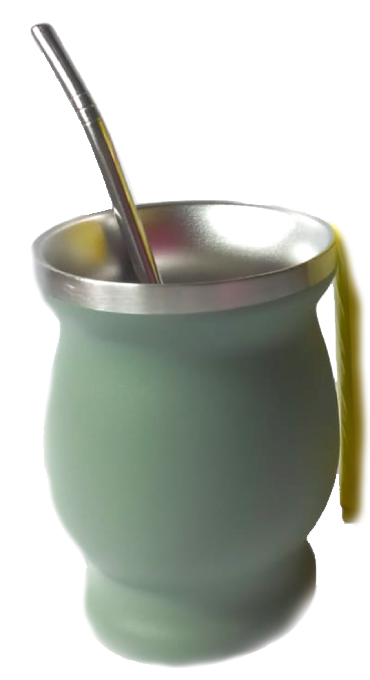 MATE TIPO STANLEY + BOMBILLA PLAYADITO