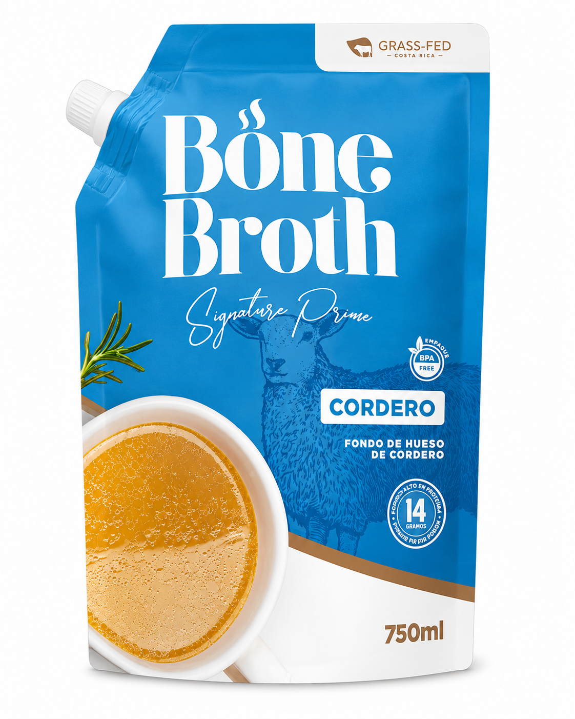 BONE BROTH CORDERO GRASSFED 750 ML