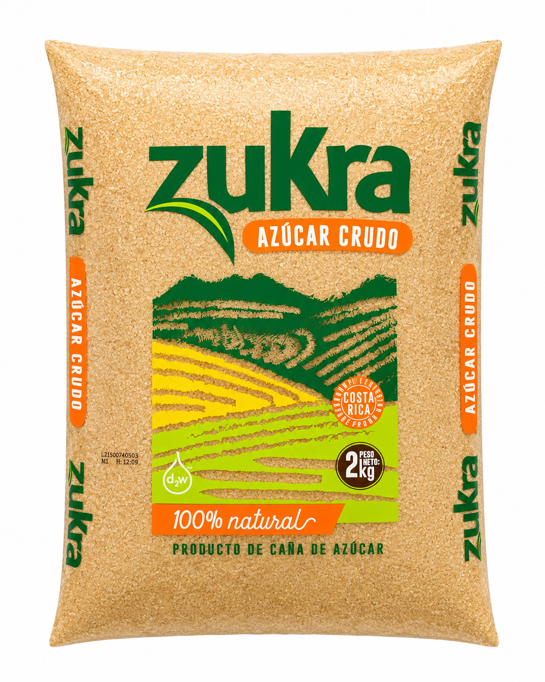 AZUCAR CRUDO CAÑA AZUCAR ZUKRA 2 Kg