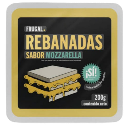 QUESO MOZZARELLA REBANADO VEGETAL FRUGAL 200G
