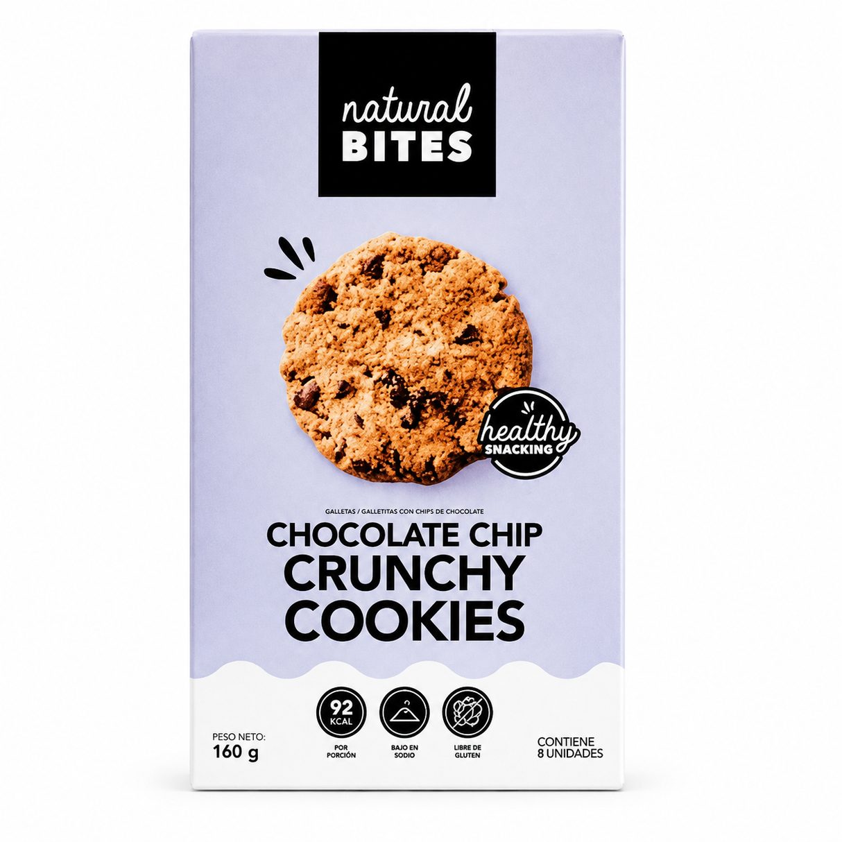 GALLETA CHOCOLATE CHIP NATURAL BITES 160G