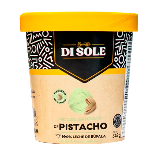 HELADO DE LECHE DE BÚFALA SABOR PISTACHO - DI SOLE 345G