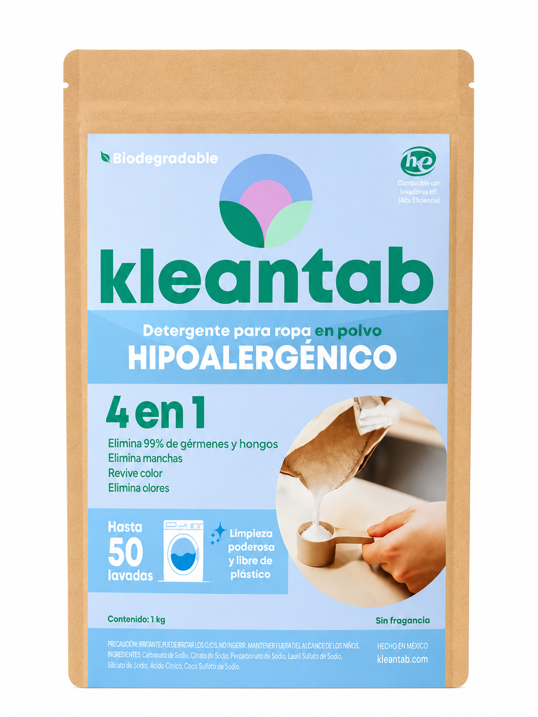 DETERGENTE HIPOALERGENICO KLEANTAB 4 EN 1