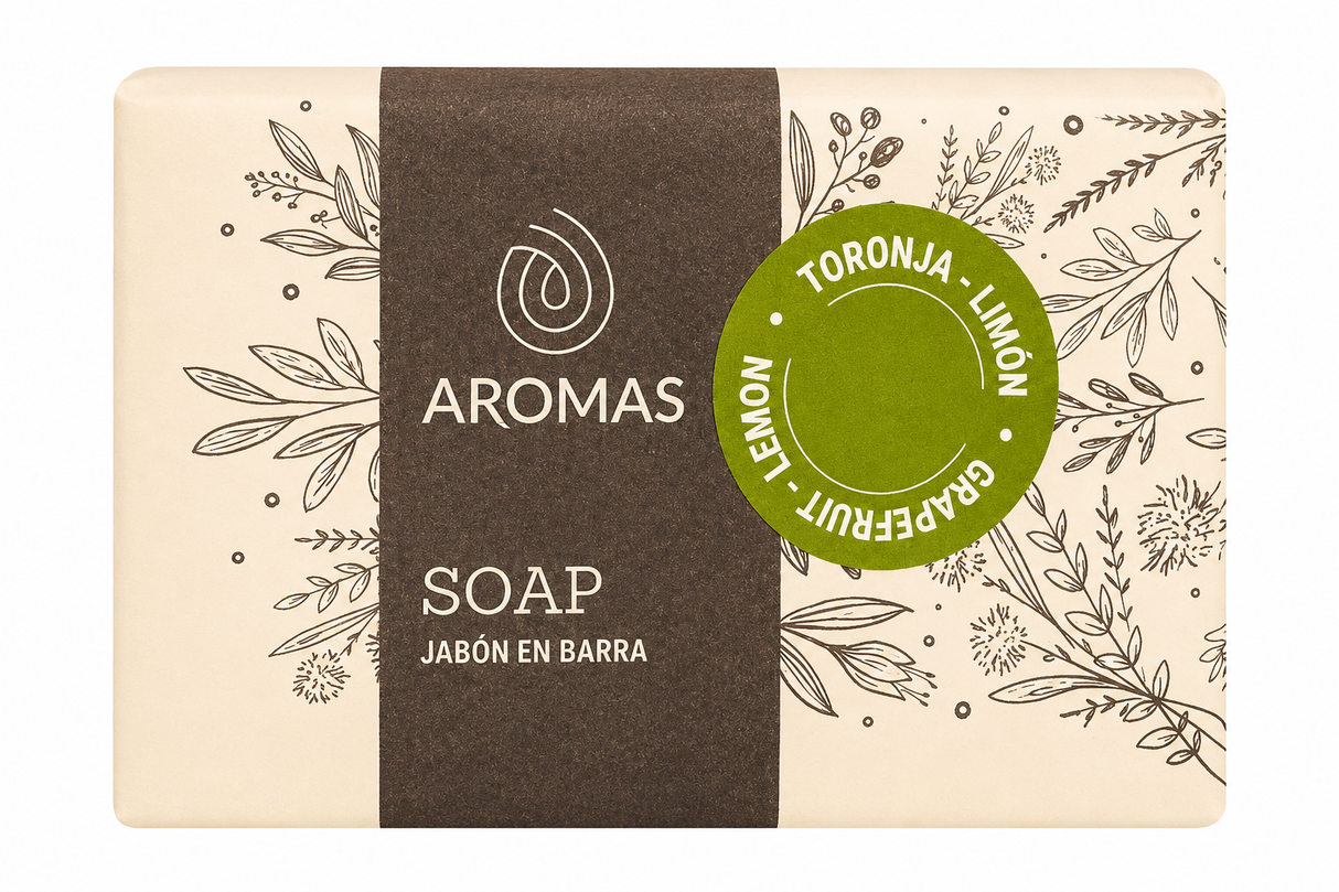 JABON BARRA TORONJA-LIMON AROMAS 150g