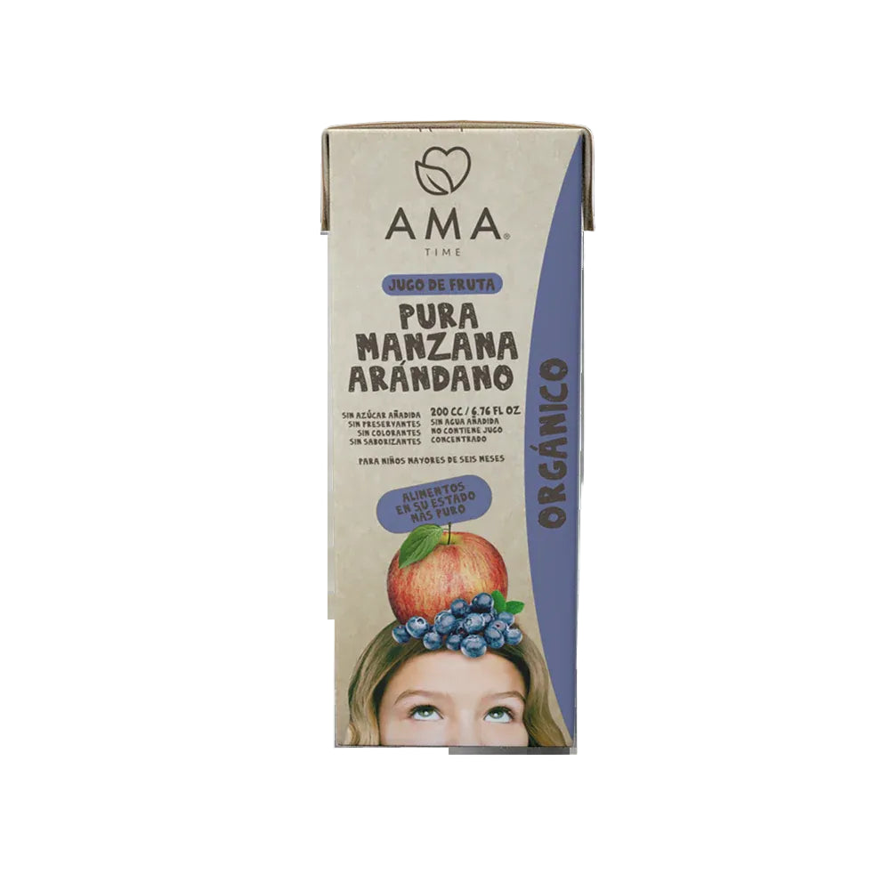 JUGO MANZANA ARANDANO ORGANICO AMA 200ml