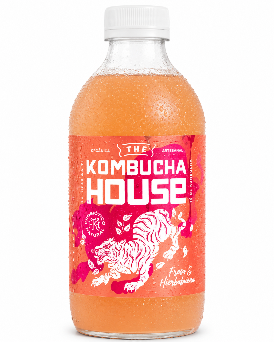 KOMBUCHA HOUSE FRESA HIERBABUENA BOT 480ML