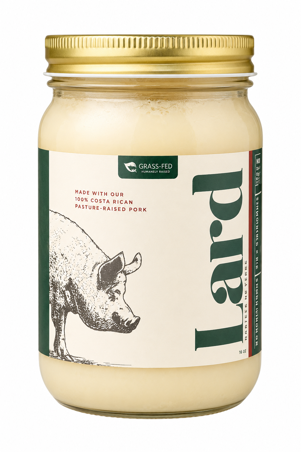 MANTECA CERDO GRASS FED 454G