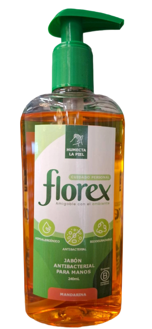 JABON ANTIBACTERIAL MANOS FLOREX MANDARINA 240ML