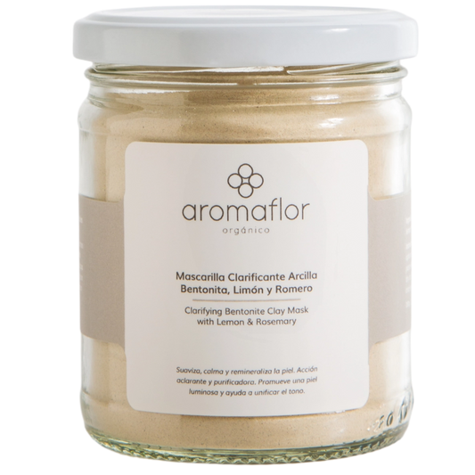 MASCARILLA CLARIFICANTE ARCILLA - LIMÓN Y ROMERO AROMAFLOR 250G