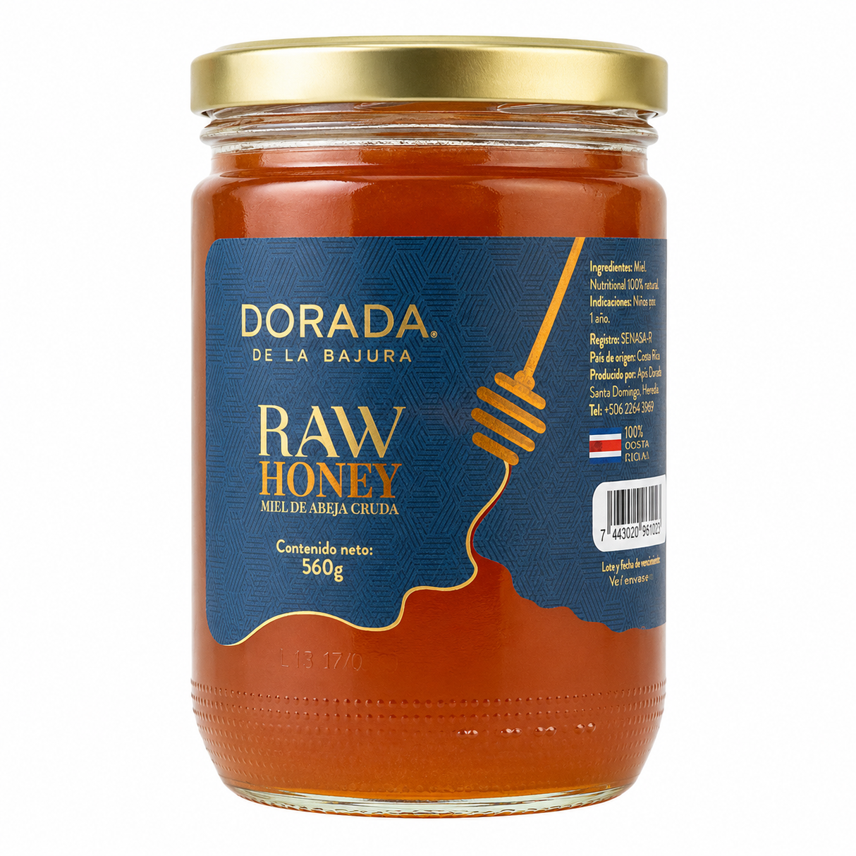 MIEL CRUDA DORADA LA BAJURA 560G