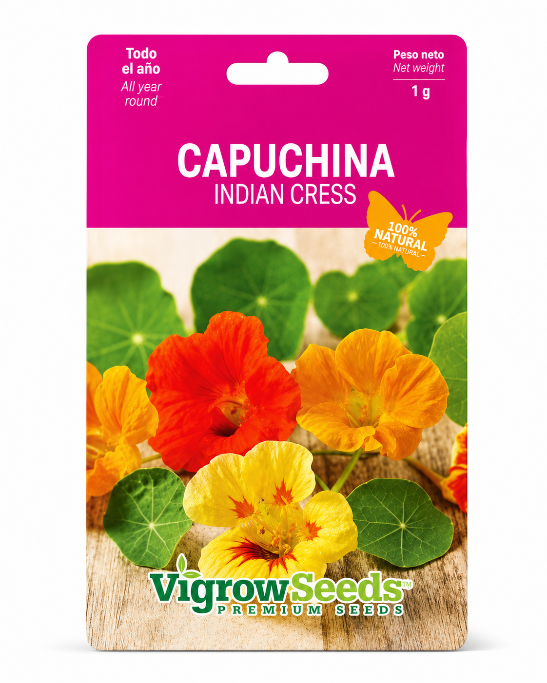 SEMILLA CAPUCHINA VIGROW SEEDS 1G
