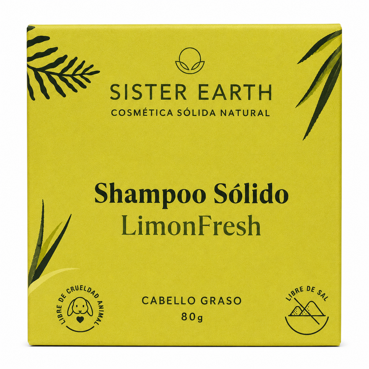 SHAMPOO SÓLIDO LIMÓN FRESH SISTER EARTH 80G