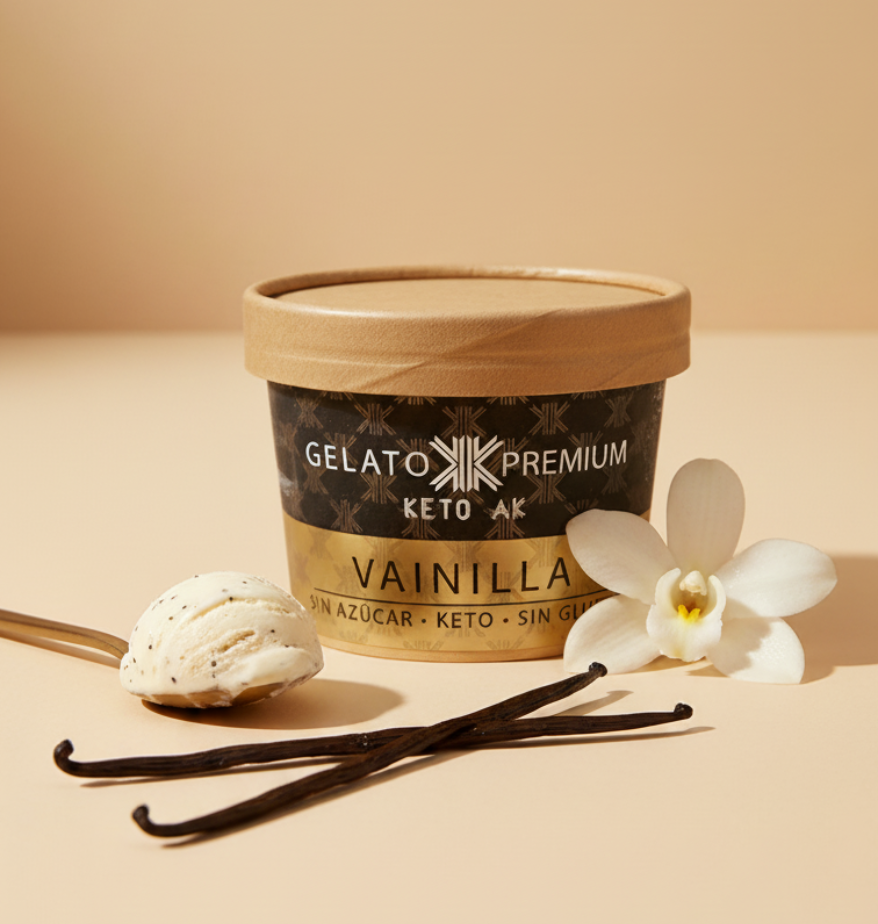 GELATO DE VAINILLA SIN AZÚCAR KETO AK - 220G
