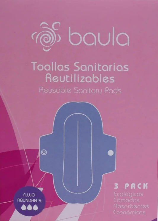 TOALLAS SANITARIAS REUTILIZABLES BAULA3 UNIDADES