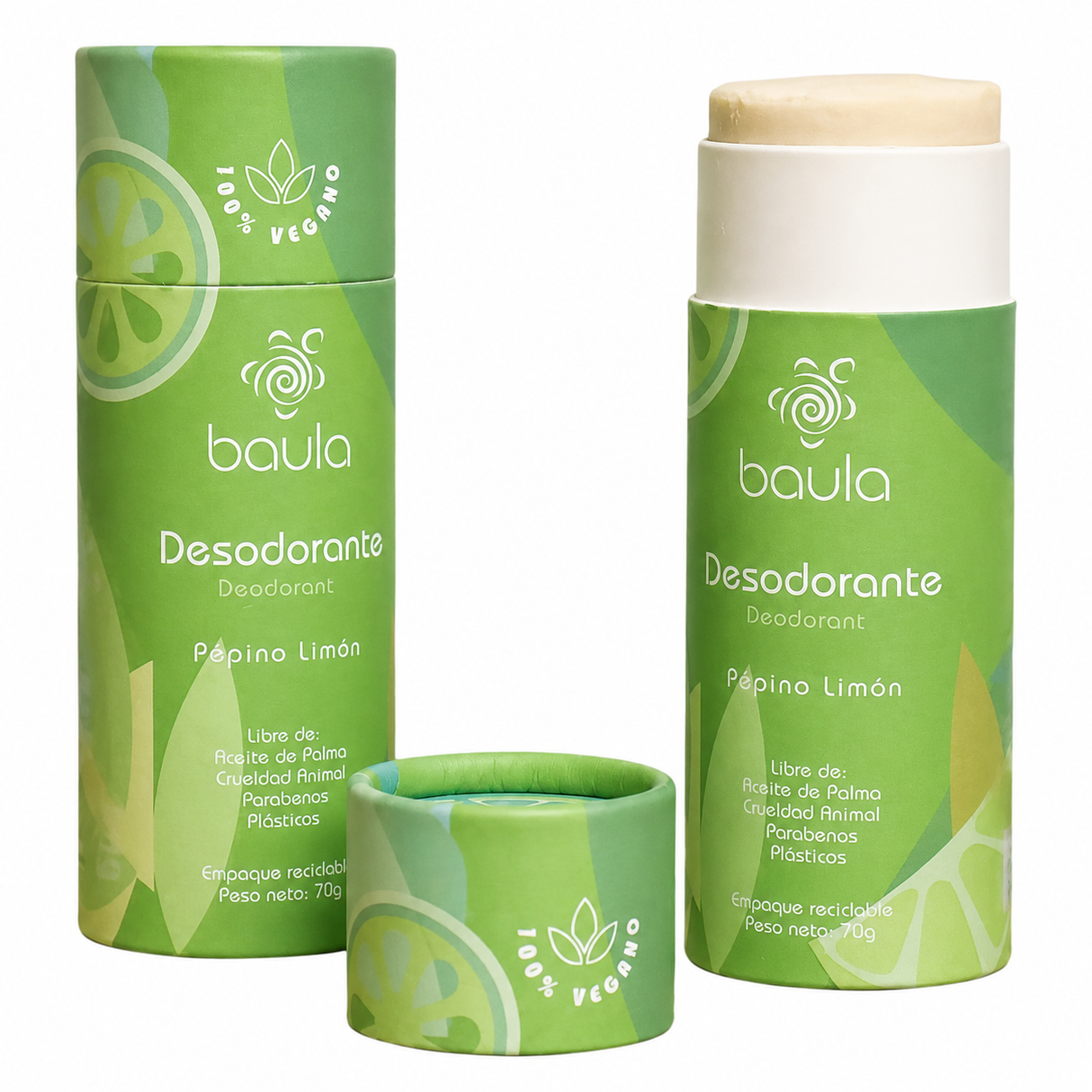 DESODORANTE BARRA PEPINO LIMON BAULA 70G