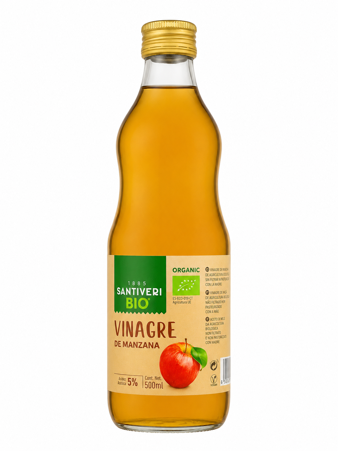 VINAGRE MANZANA BIOO SANTIVERI 500ml