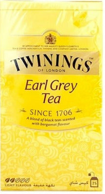 TÉ EARL GREY TWININGS OF LONDON  - LIGHT - 25 UNIDADES