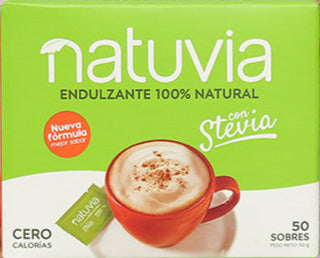 NATUVIA CON STEVIA CAJA 50g