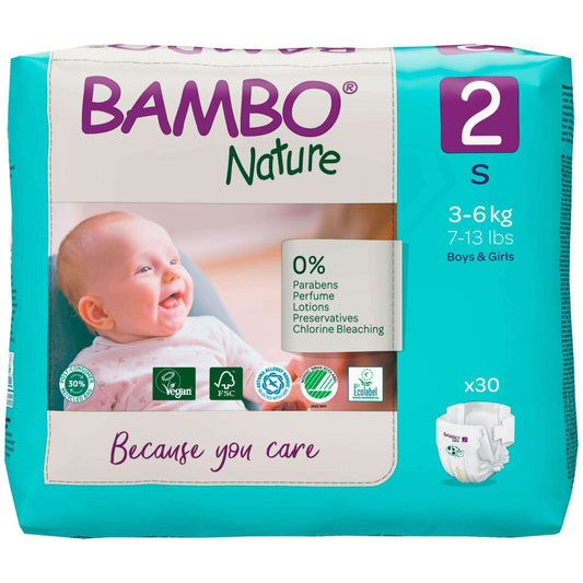 PAÑALES TALLA 2S BAMBO NATURE
