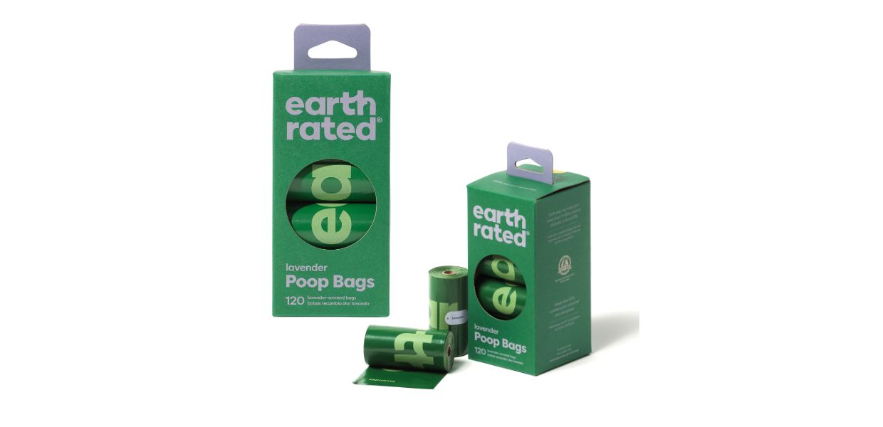 8 ROLLOS 120 BOLSAS LAVANDA POOP BAGS