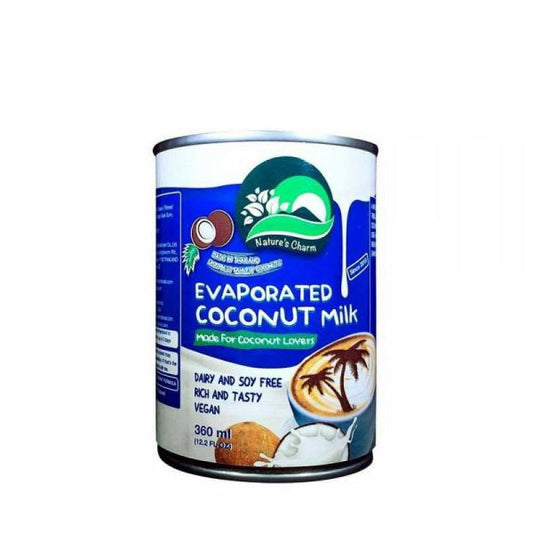 LECHE EVAPORADA COCO NATURES CHARM 360ML