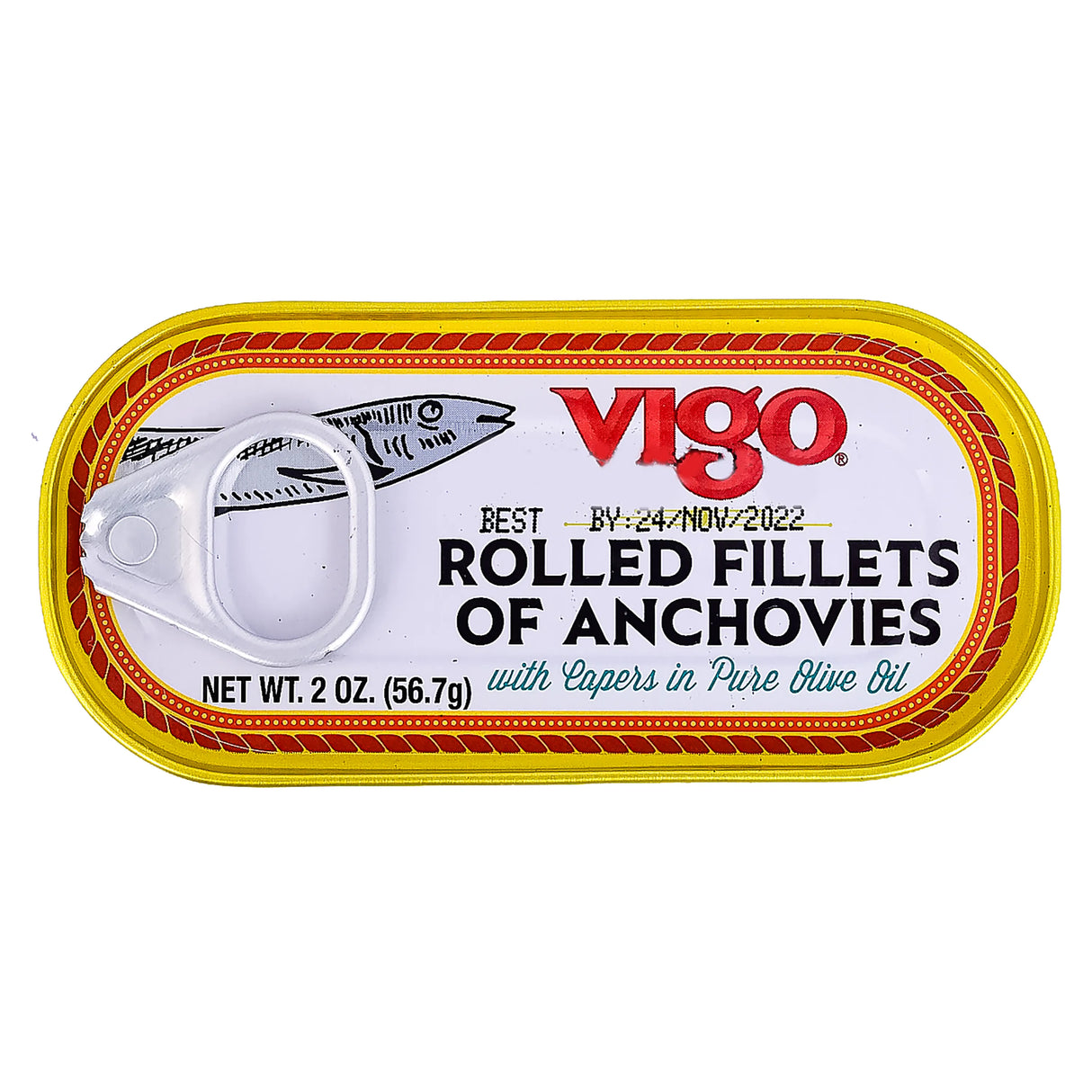 ROLLOS DE FILETE DE ANCHOAS VIGO 57g