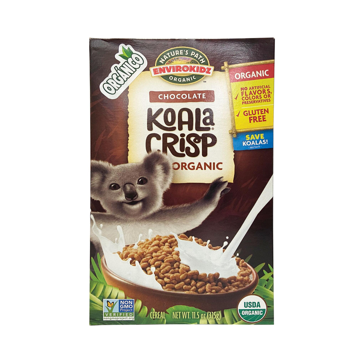 CEREAL ORGÁNICO KOALA CRISP CHOCOLATE  NATURES PATH 325G
