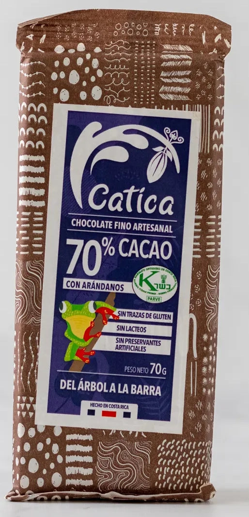 CHOCOLATE BARRA ARANDANO CATICA 70G