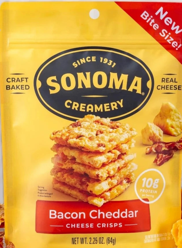 SNACK CHEDDAR BACON SONOMA 64g
