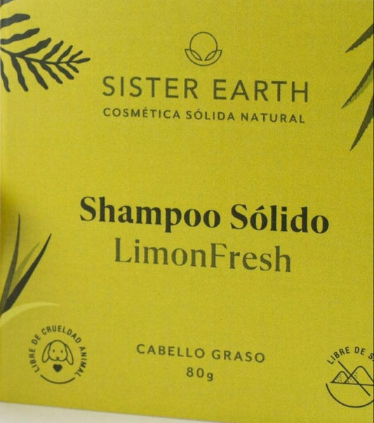 SHAMPOO SÓLIDO LIMÓN FRESH SISTER EARTH 80G