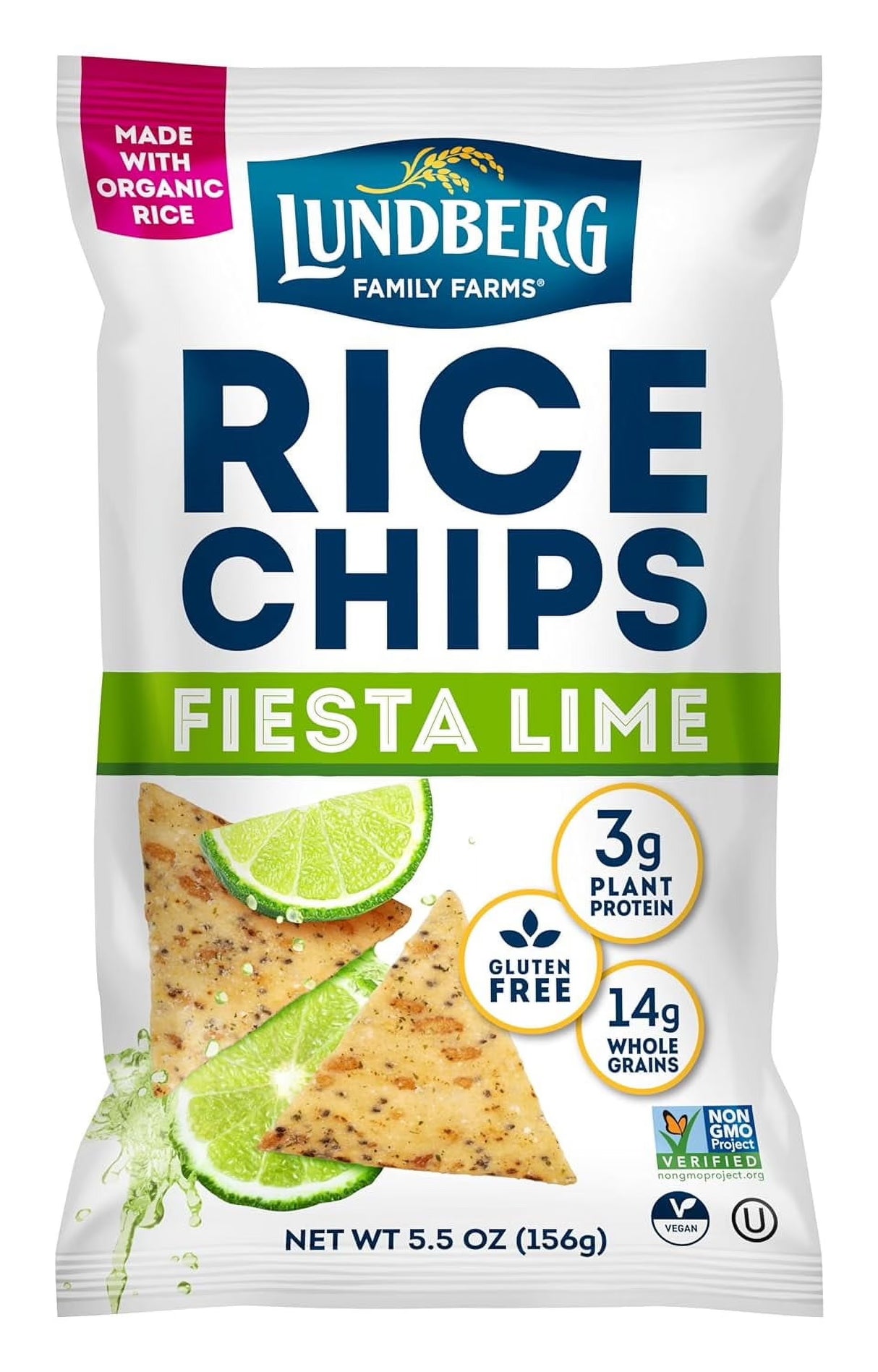 CHIPS DE ARROZ FIESTA LIMON LUNDBERG 156g