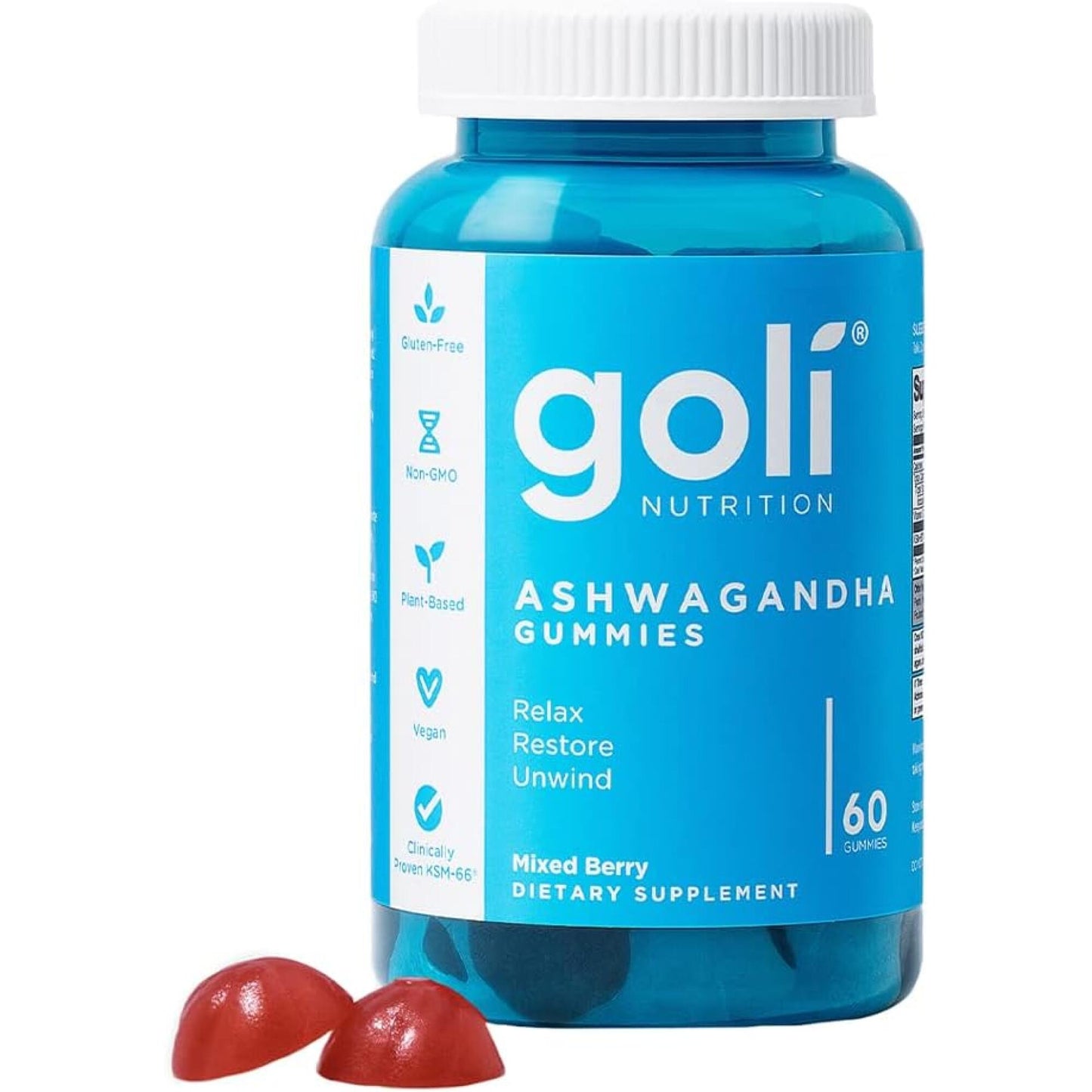 GOMITAS DE ASHWAGANDHA GOLÍ - 60 CÁPSULAS