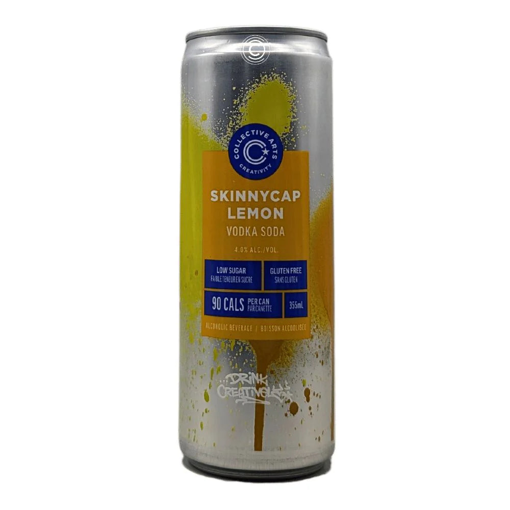 SKINNY CAP LEMON VODKA SODA COLLECTIVE ARTS 355ML