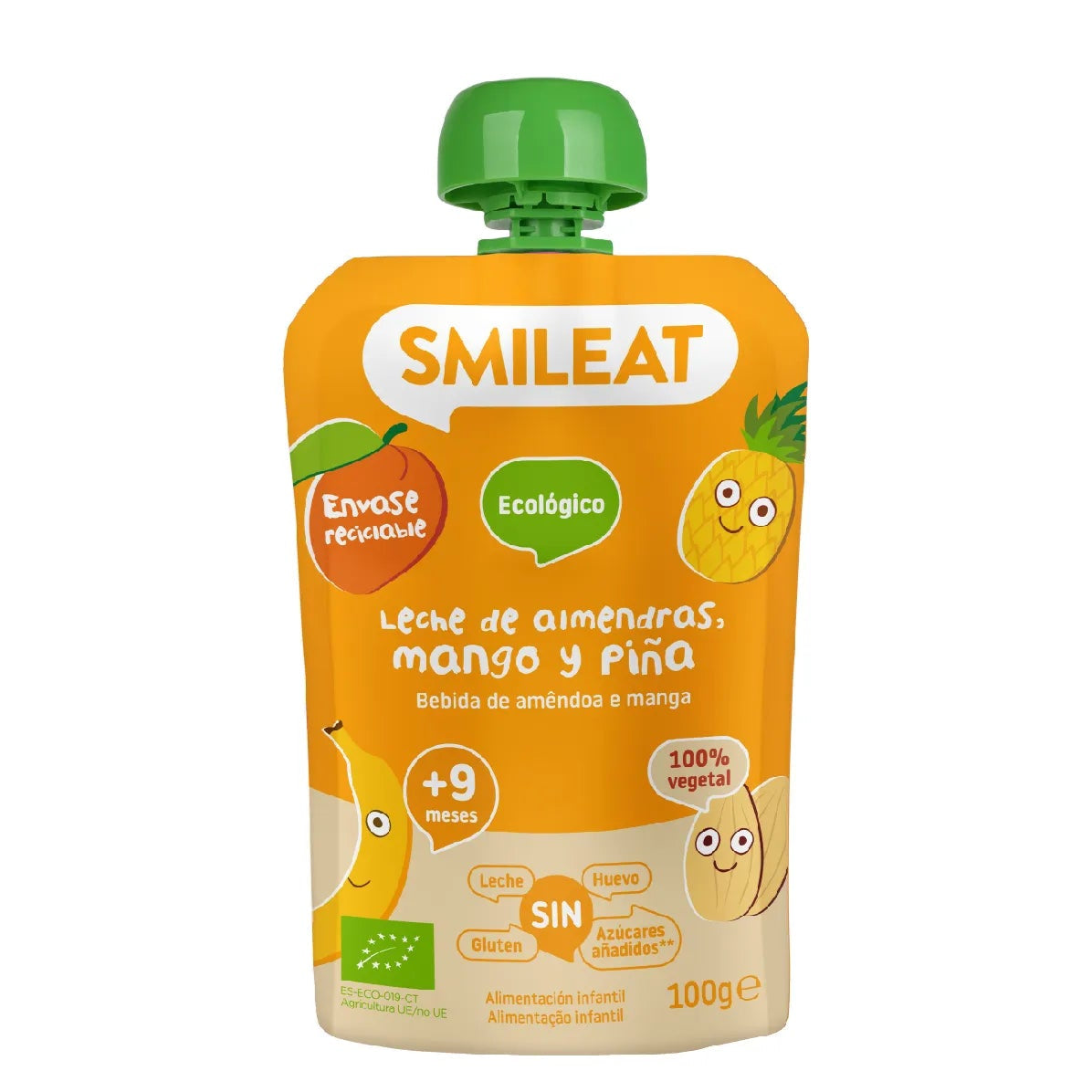 COLADO LECHE DE ALMENDRAS MANGO PINA SMILEAT 100G