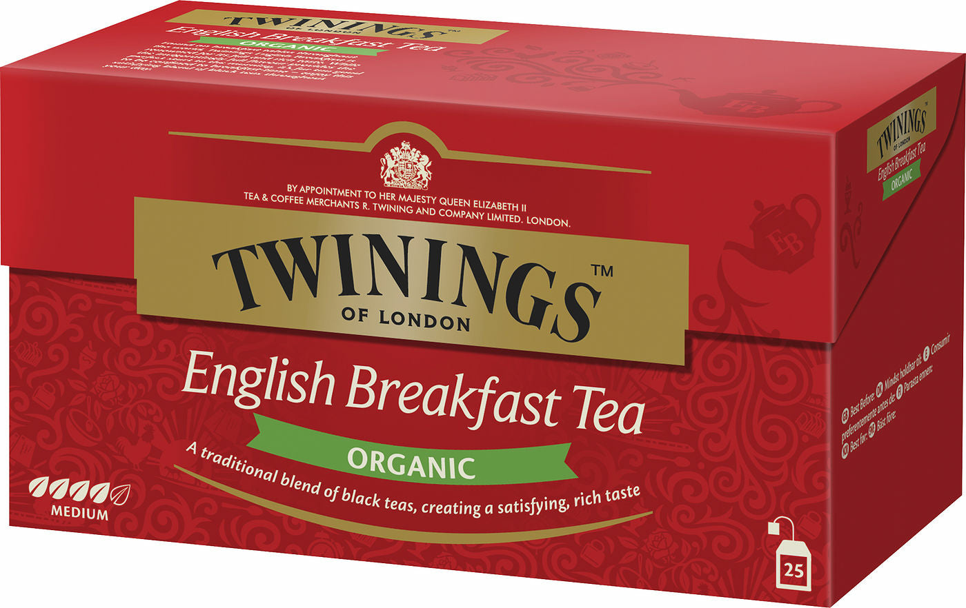 TÉ ENGLISH BREAKFAST ORGÁNICO TWININGS OF LONDON 25 UNIDADES