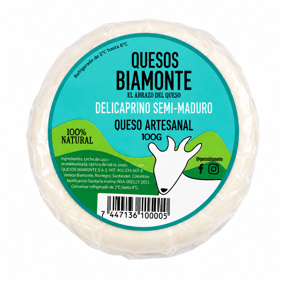 QUESO DELICAPRINO BIAMONTE 100G