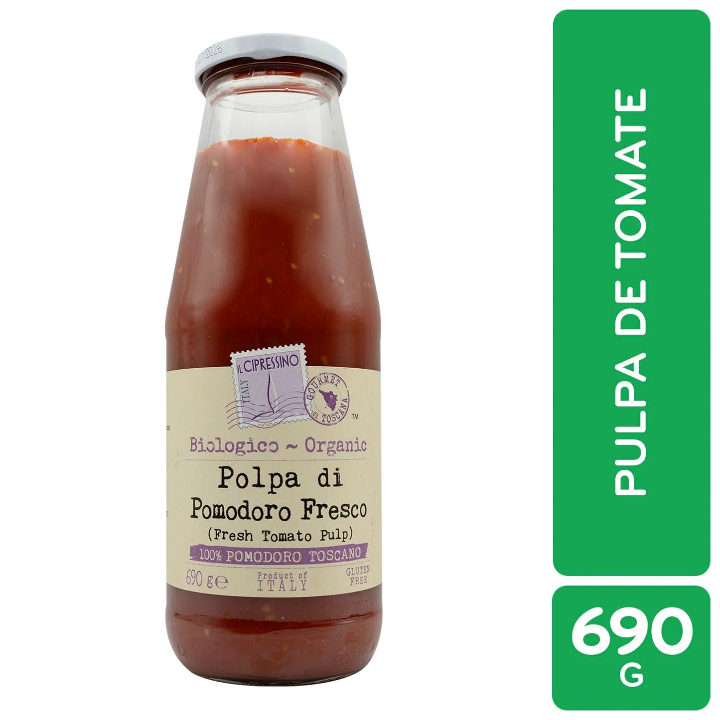 PULPA DE TOMAT ORGANICO IL CIPRESSINO 690g