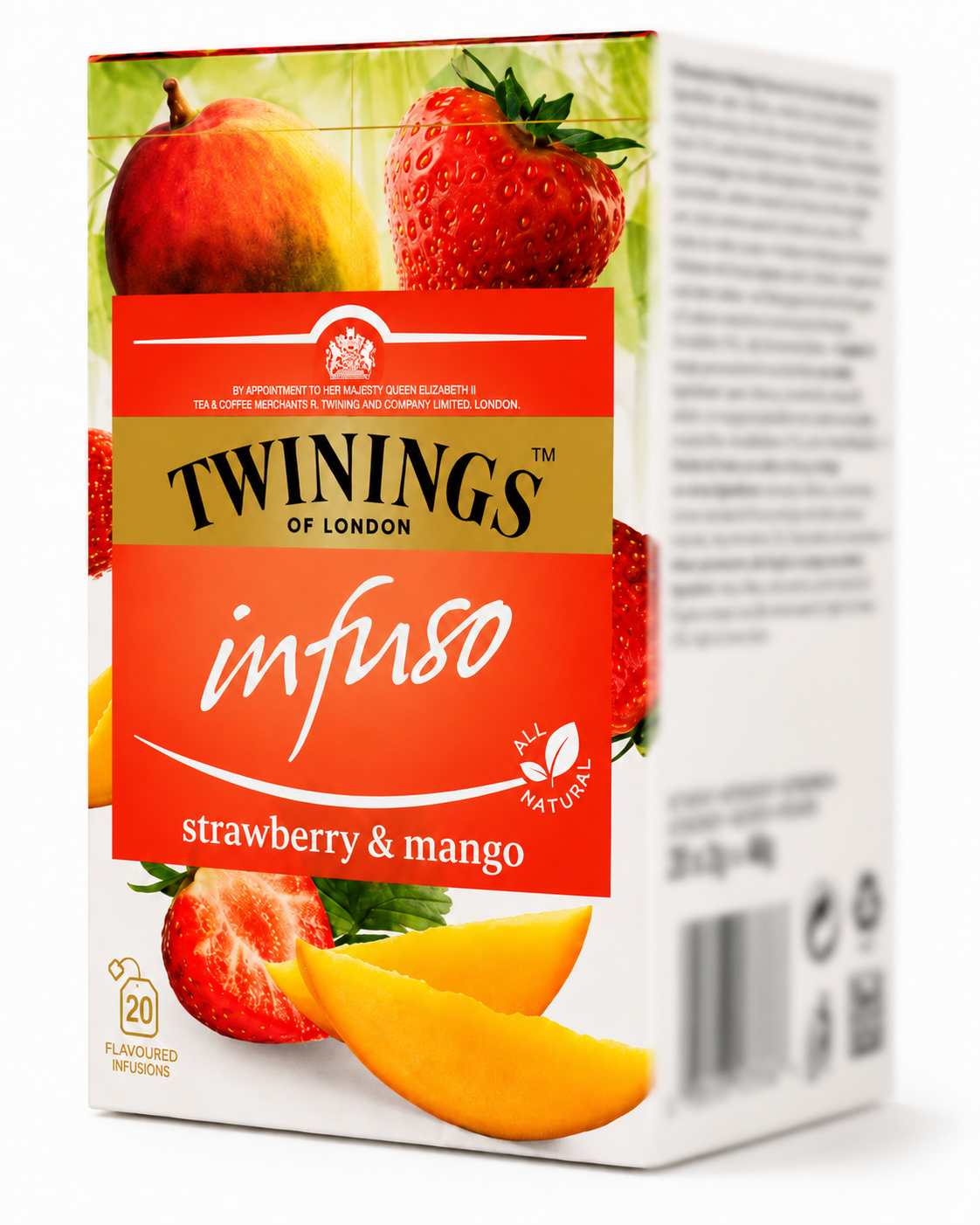 TÉ FRESA ,MANGO TWININGS OF LONDON 20 UNIDADES