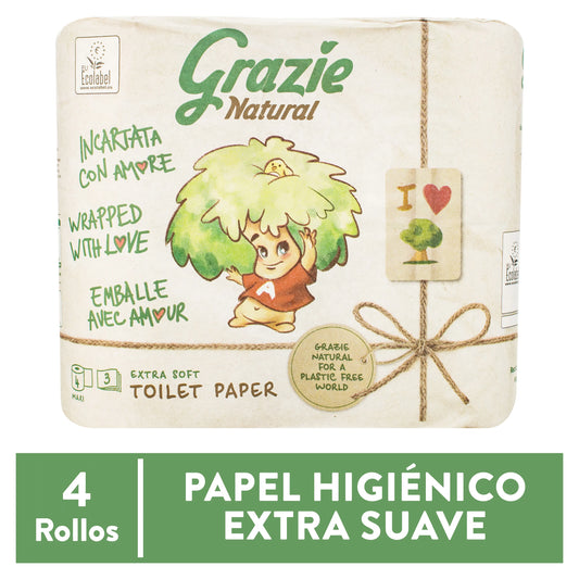 PAPEL HIGIENICO GRAZIE 270 4UNIDADES