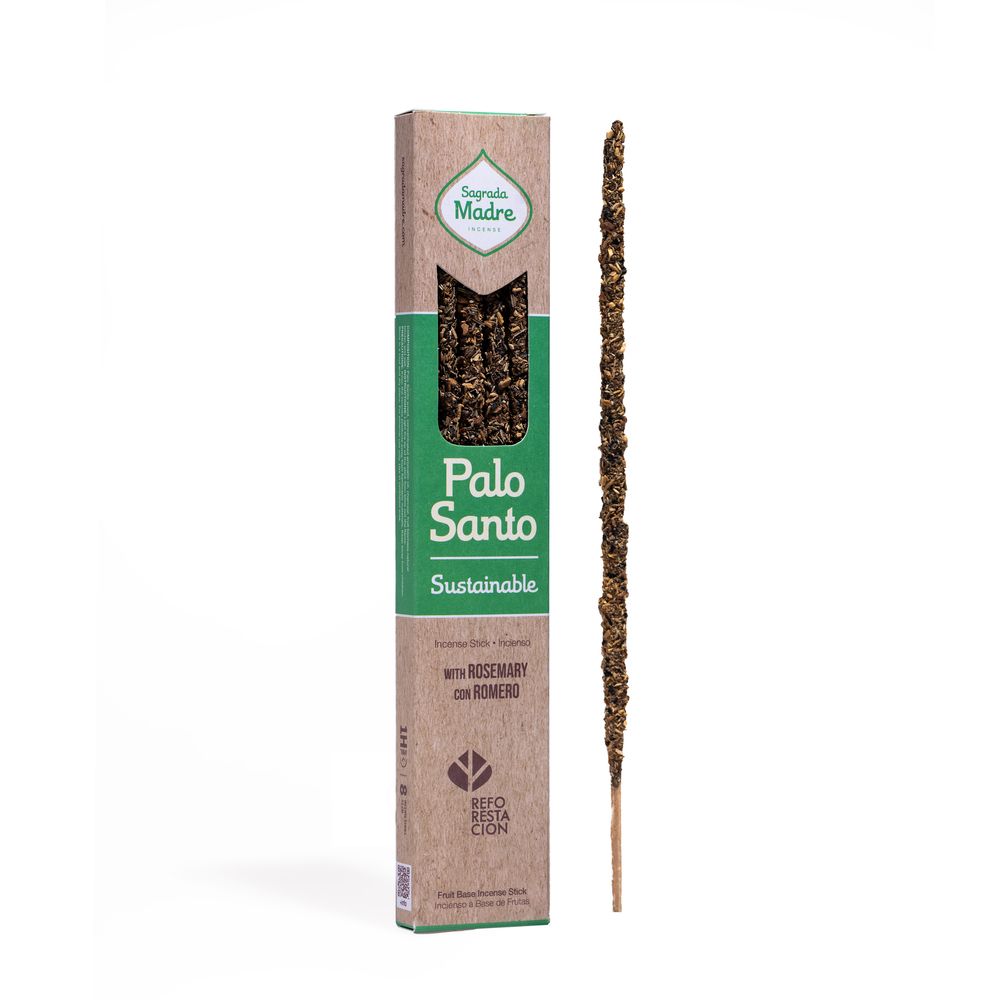 INCIENSO PALO SANTO CON ROMERO SAGRADA MADRE 8 UNIDADES