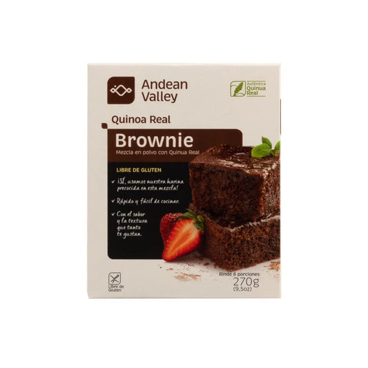 MEZCLA PARA BROWNIE CON QUINOA ANDEAN VALLEY 270G