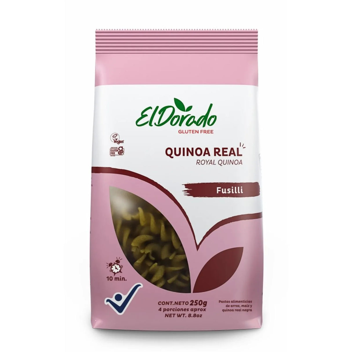 PASTA QUINOA REAL EL DORADO GLUTEN FREE FUSILLI 250G