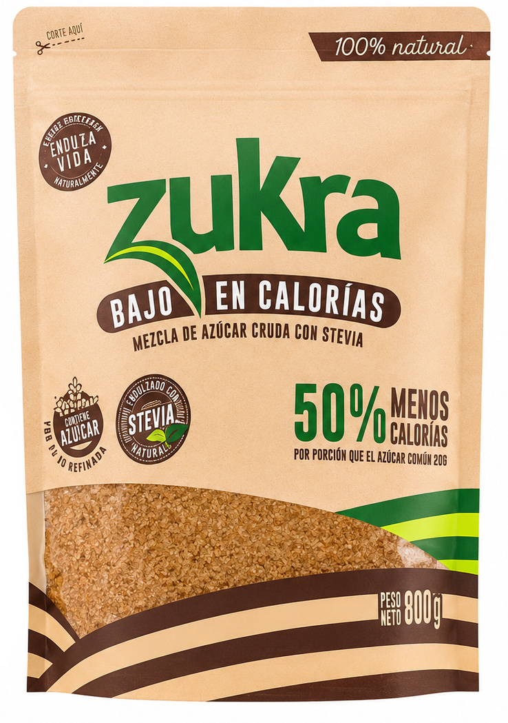 AZÚCAR CON STEVIA ZUKRA 800g
