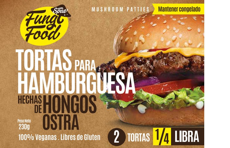 TORTAS HAMBURGUESA  HONGOS FUNGL FOOD 230G