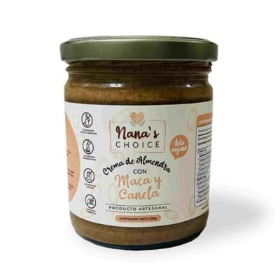 CREMA DE ALMENDRA CON MACA Y CANELA NANA CHOICE FRASCO 230G