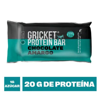 BARRA CHOCOLATE AMARGO PROTEINA GRICKET 60g