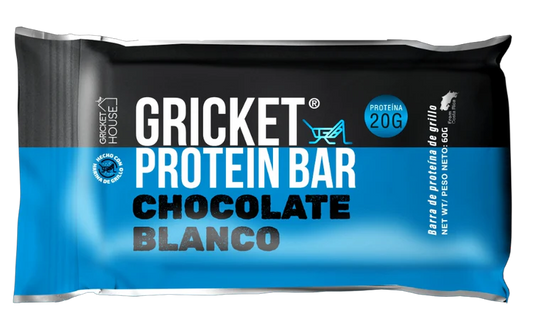 BARRA CHOCOCLATE BLANCO PROTEINA GRICKET 60g GH
