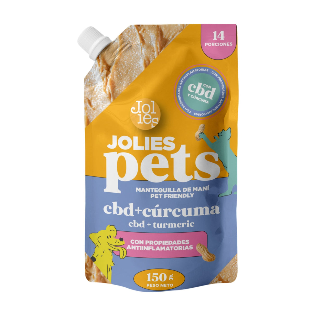 MANTEQUILLA MANI CARNE PETS JOLIES 150G