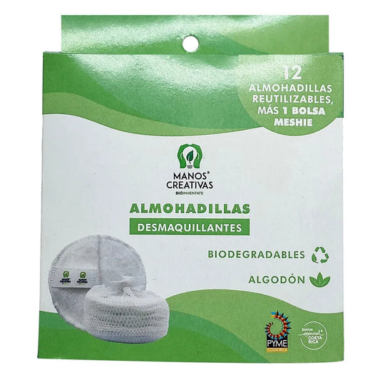 ALMOHADILLAS DESMAQUILLANTE MANOS CREATIVAS 12 UNIDADES